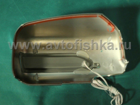 Mitsubishi Lancer 9 (00-07) накладки на боковые зеркала хромированные со светодиодным поворотником, комплект 2 шт.