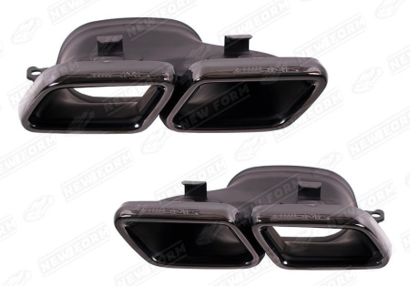 Mercedes-Benz C-Klasse W205 2014 - 2018 Насадки на глушитель 6.3 AMG черные