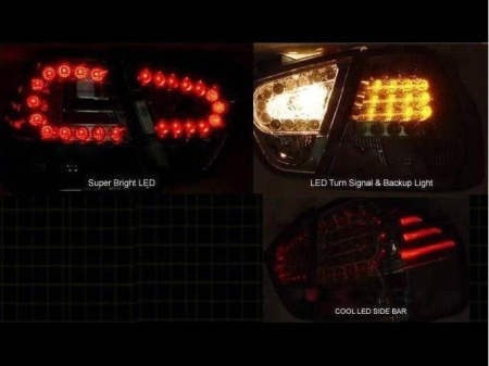 BMW 3 E90 (05-) задние светодиодные фонари красно-тонированные, комплект 2 шт.