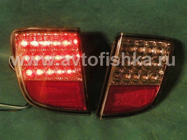 Toyota Land Cruiser 200 (2008-) фонари заднего бампера светодиодные тонированные, комплект 2 шт.