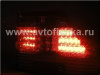 Mercedes S W140 (92-99) фонари задние светодиодные красно-тонированные, с центральным молдингом, комплект лев.+прав.
