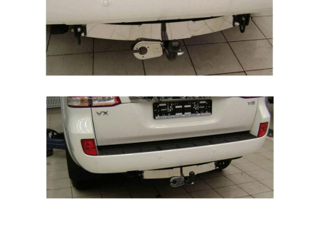 Toyota Land Cruiser 200, Lexus LX570 (08-) Фаркоп с хромированной вставкой