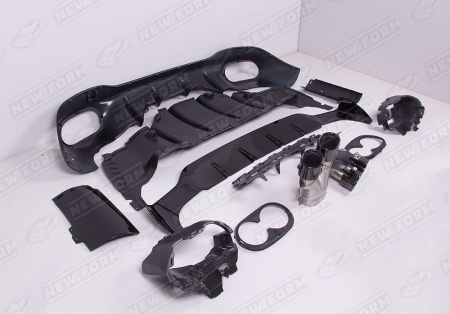 Mercedes-Benz CLA-Klasse C118/X118 2019 - н.в. Диффузор заднего бампера с черными насадками 4.5 AMG