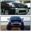 Nissan Titan (04-15), Armada (04-07) фары передние линзовые, со светящимися ободками и светодиодной подсветкой, комплект 2 шт.