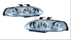 Honda Civic (92-96) 3 дв. фары передние линзовые хромированные, со светящимися ободками, комплект 2 шт.