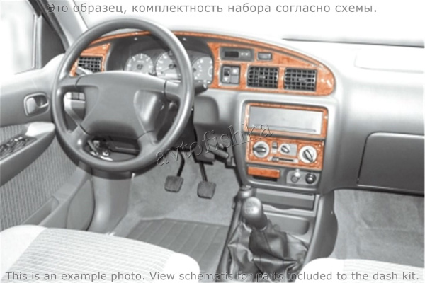 Ford Ranger 1998-2006 декоративные накладки (отделка салона) под дерево, карбон, алюминий