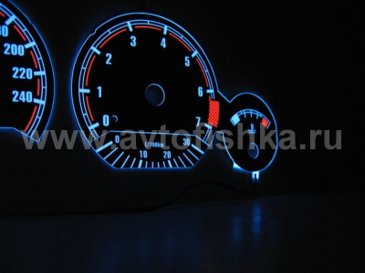 BMW 3 E36 (92-98) светящиеся шкалы приборов - накладки на циферблаты панели приборов, дизайн № 2
