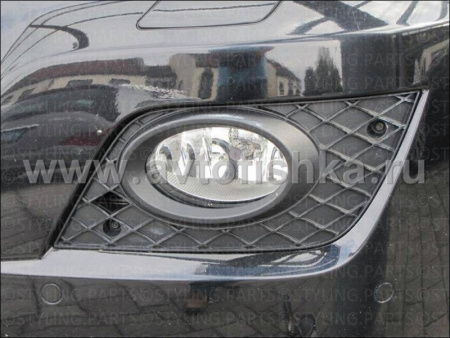 Mercedes-Benz W164 ML (09-), X164 GL (10-) рамки противотуманных передних фар хромированные, овальные, комплект 2 шт.