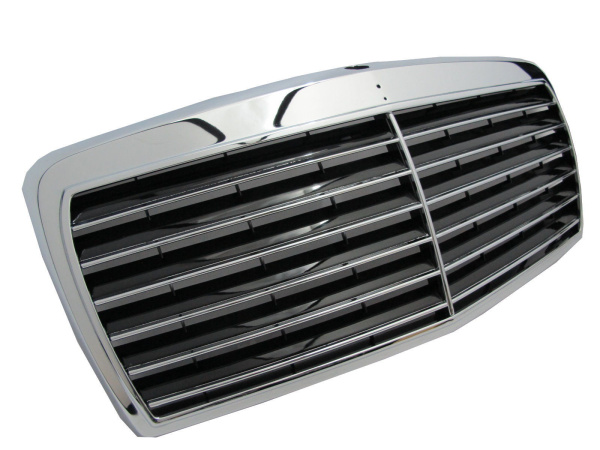 Mercedes S W126 (80-92) решетка радиатора черная, дизайн "Авангард", с рамкой в сборе.