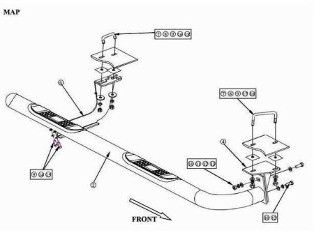 Mitsubishi Outlander (02-06) пороги боковые - труба из нержавеющей стали (76mm)