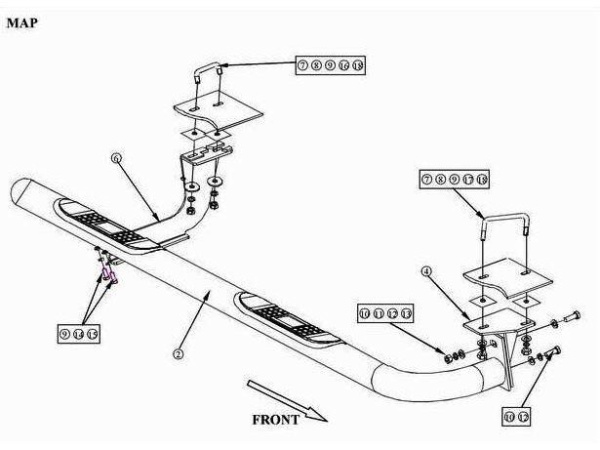 Mitsubishi Outlander (02-06) пороги боковые - труба из нержавеющей стали (76mm)