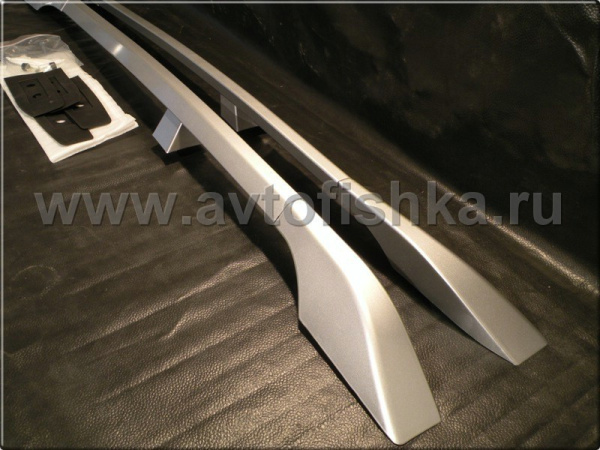 Nissan Qashqai (06-) рейлинги продольные на крышу, алюминиевые серебристые, комплект.