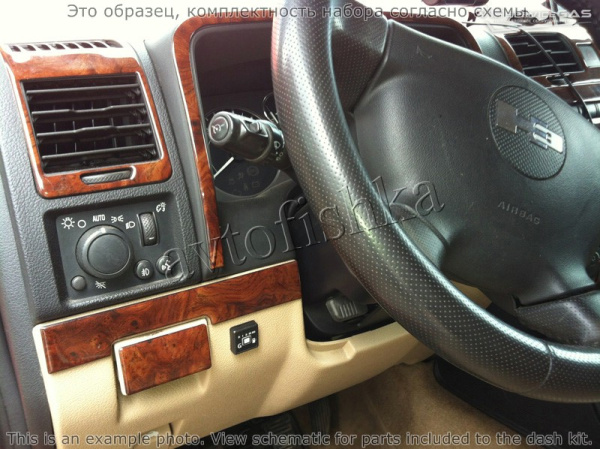 Декоративные накладки салона Hummer H3 2006-н.в. полный набор