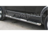 Chevrolet Captiva пороги боковые, труба 70 мм с накладками