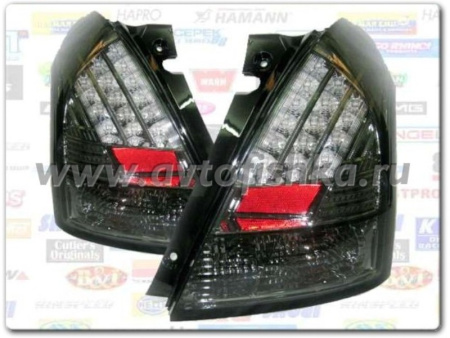 Suzuki Swift (04-) фонари задние светодиодные черно-тонированные, комплект 2 шт.