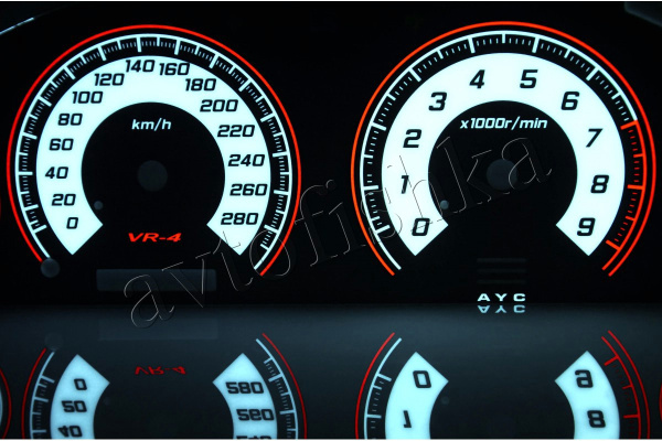 Mitsubishi Galant (96 - 03) светодиодные шкалы (циферблаты) на панель приборов