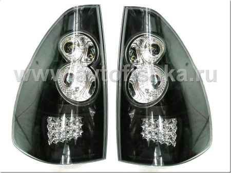 Toyota Land Cruiser Prado 120 (02-) фонари задние светодиодные черные, комплект 2 шт.