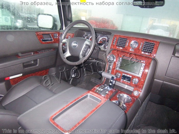 Декоративные накладки салона Hummer H2 2008-н.в. полный набор
