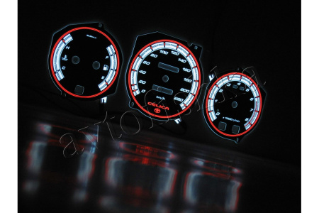 Toyota Celica V 1989-1993 светодиодные шкалы (циферблаты) на панель приборов