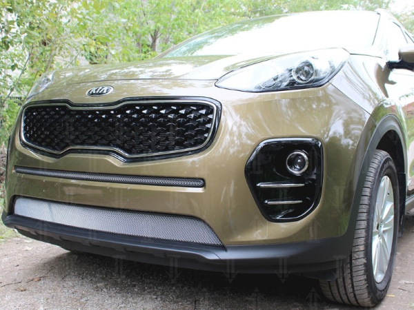 Kia Sportage (16–) Защита радиатора, хром, низ