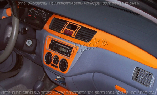 Декоративные накладки салона Mitsubishi Lancer Evolution 2002-2007 Механическая коробка передач