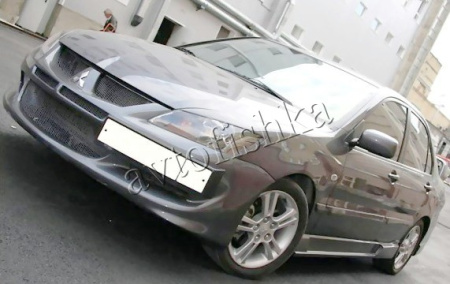 Mitsubishi Lancer 9 (04 – 07) крепление гос. номера стиль EVO