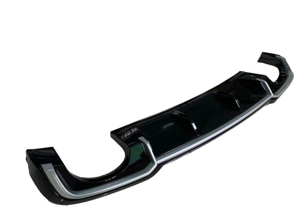 Черный задний диффузор RS3 для Audi A3 S-line 2017-2020