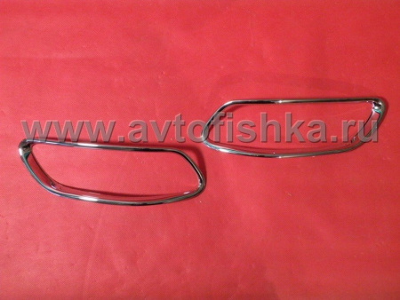 Lexus RX330, 350, 400h (03-08) рамки фонарей заднего бампера хромированные, комплект 2 шт.