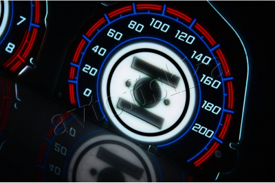 Honda CRX (90-91) светодиодные шкалы (циферблаты) на панель приборов - дизайн 2