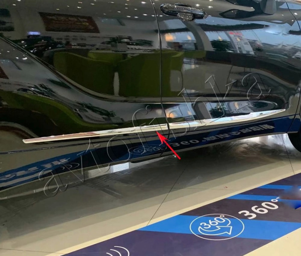 Toyota Highlander Kluger XU70 (20-25) хромированные молдинги для дверей, комплект накладок