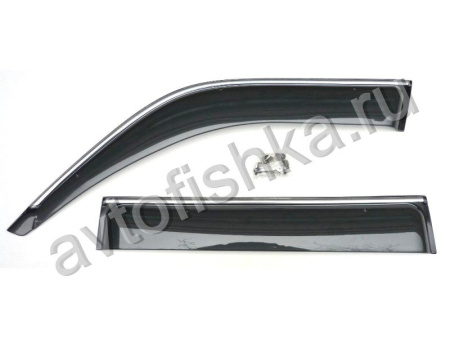 Toyota Land Cruser Prado 90 (1996-) дефлекторы окон тонированные с хромированным молдингом