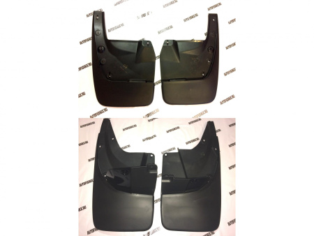 Toyota Land Cruiser Prado 150 (10-) черные брызговики, удлиненные грязезащитные щитки полипропиленовые, оригинал Toyota, комплект 4 шт.