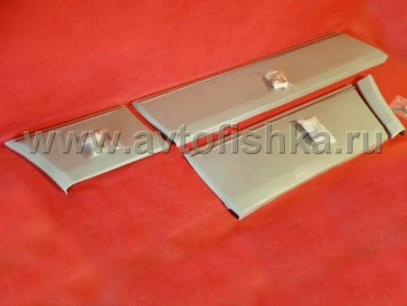 Mercedes W124 (90-94) молдинги широкие с хромированными вставками и клипсами, комплект 8 шт.