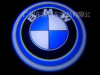 Лазерная подсветка Welcome со светящимся логотипом BMW в черном металлическом корпусе, комплект 2 шт.