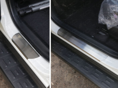 Toyota RAV4 (15–) Накладки на пороги (лист шлифованный)