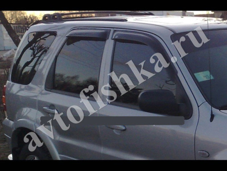 Дефлекторы боковых окон 4 части темные Ford Maverick 2001-2006