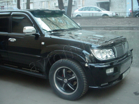 Toyota Land Cruiser 100, Lexus LX470 (98-07) козырек (спойлер) над лобовым стеклом, под покраску