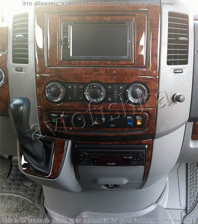 Volkswagen Crafter 2006-UP декоративные накладки (отделка салона) под дерево, карбон, алюминий