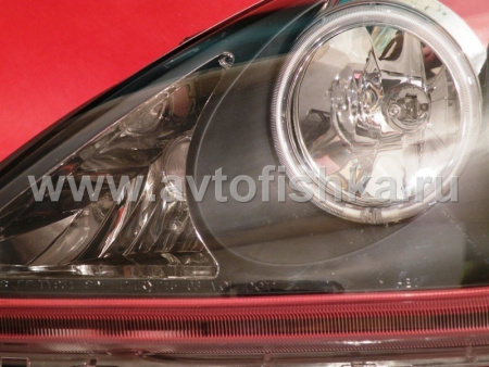 Lexus ES300-350 (01-06) фары передние линзовые черные, со светящимися ободками, комплект 2 шт.
