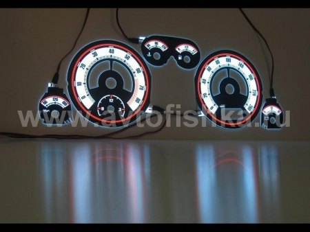 Audi A4 (95-01) (B5) светящиеся шкалы приборов - накладки на циферблаты панели приборов, дизайн № 2