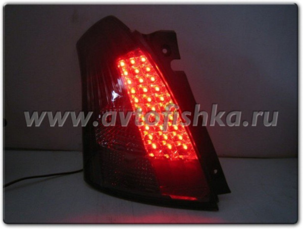 Suzuki Swift (04-) фонари задние светодиодные тонированные, комплект 2 шт.