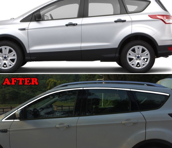 Ford Kuga (13–) Верхние молдинги стекол (окантовка), нерж., 12 частей