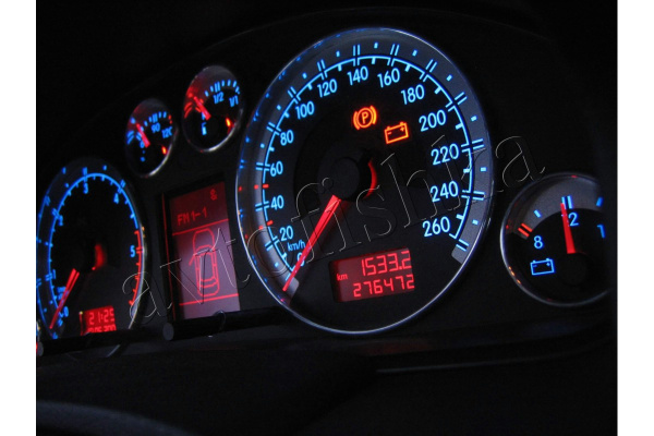 Audi A6 (C5) 97-04 светодиодные шкалы (циферблаты) на панель приборов - дизайн 1