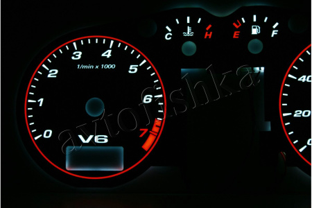 Audi TT (8N) 98-06 светодиодные шкалы (циферблаты) на панель приборов - дизайн 1