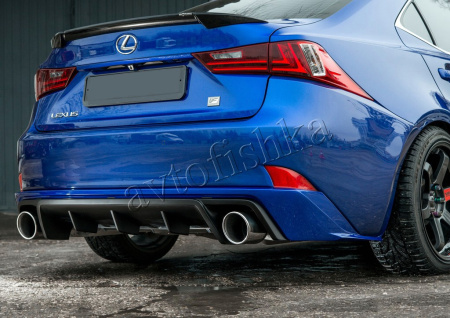 Lexus IS 3 (13 – н.в.) диффузор заднего бампера №1(с килями)