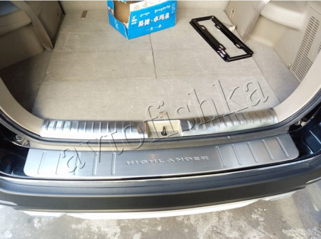 Toyota Highlander (07-13) накладки на бампер и порог двери багажника, нержавейка