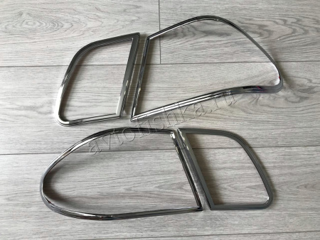 Mercedes E W210 (95-02) декоративные накладки хромированные на задние фонари, комплект 4 шт.