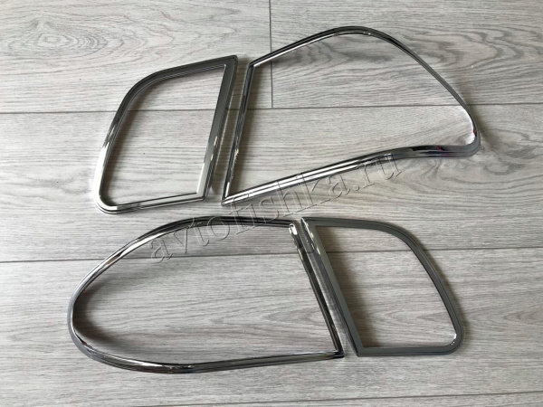 Mercedes E W210 (95-02) декоративные накладки хромированные на задние фонари, комплект 4 шт.
