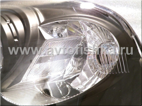 Honda Civic (96-98) фары передние линзовые черные, со светящимися ободками, комплект 2 шт.