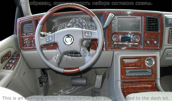 Декоративные накладки салона Cadillac Escalade 2002-2006 II полный набор
